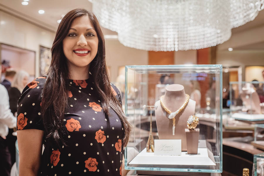 Dr. Sippi Khurana at the Bulgari Galleria in Houston attending a charity event benefiting KNOWAutism